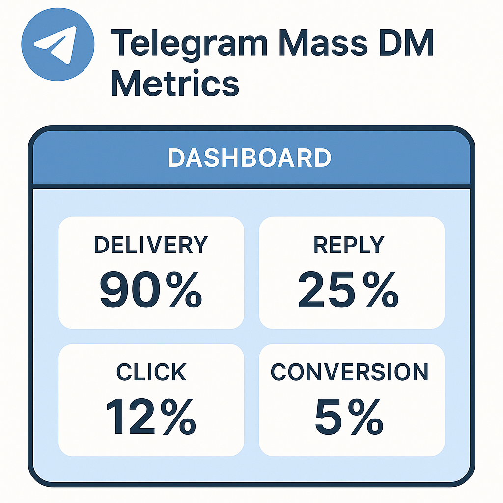 Real campaign metrics dashboard showing click-through rate, reply rate, and cost per paid subscriber across creator Telegram campaigns